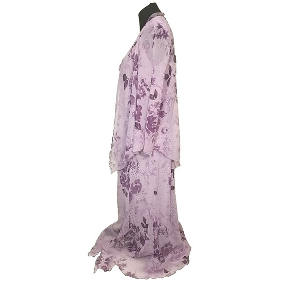 R&M Richards Size 14P Cocktail/Evening Dress Jacket Womens 2 Piece Purple - Picture 7 of 16